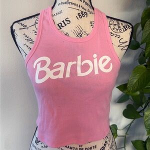 NWOT Pink Barbie Crop Tank size M